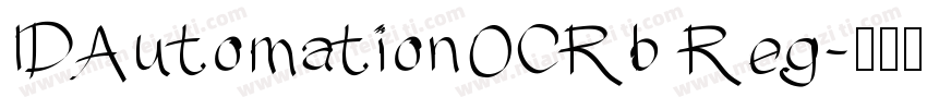 IDAutomationOCRb Reg字体转换